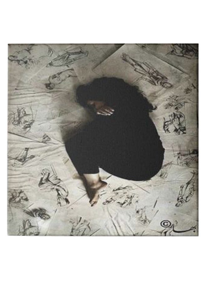 Girl Hidden Frame Canvas Wall Painting Black/White/Beige 50 x 50cm - Image 1