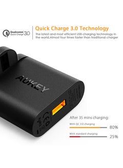 Aukey 3.0 Wall Charger Black  - Image 2