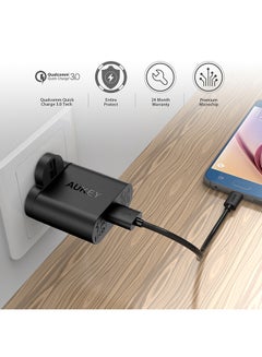 Aukey 3.0 Wall Charger Black  - Image 5