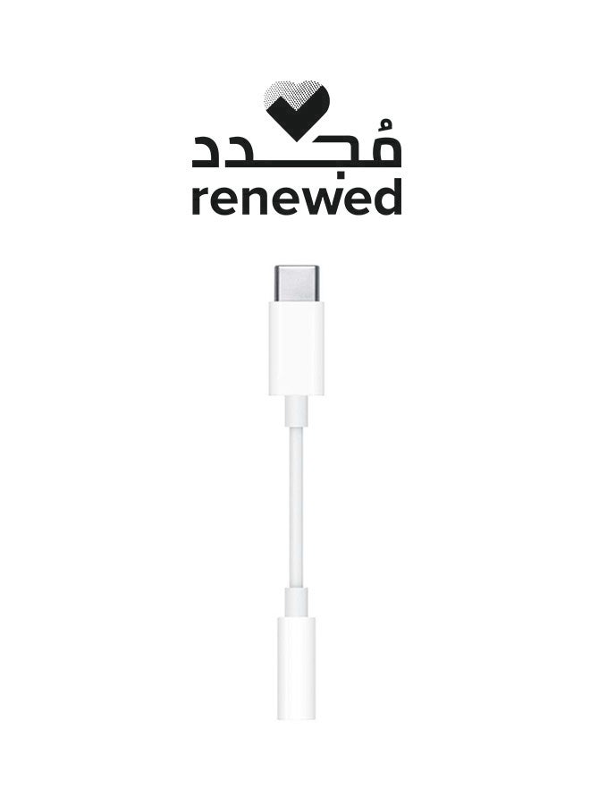 ابل  مُجدد - مُحوِّل بمقبس للتحويل من USB-C إلى سماعة رأس أبيض - Image 1