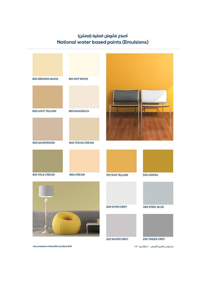 Water Based Wall Paint Off White 3.6Liters