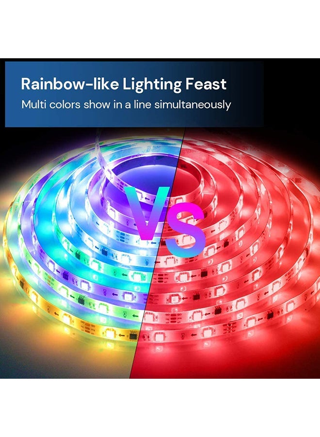 طقم شريط مصابيح بإضاءة متعددة الألوان RGB بجهاز تحكم لاسلكي ذكي متعدد الألوان 5متر - Image 3