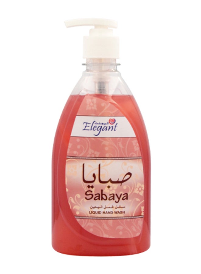 Elegant 6-Piece Sabaya Liquid Hand Wash Set Red 500ml 