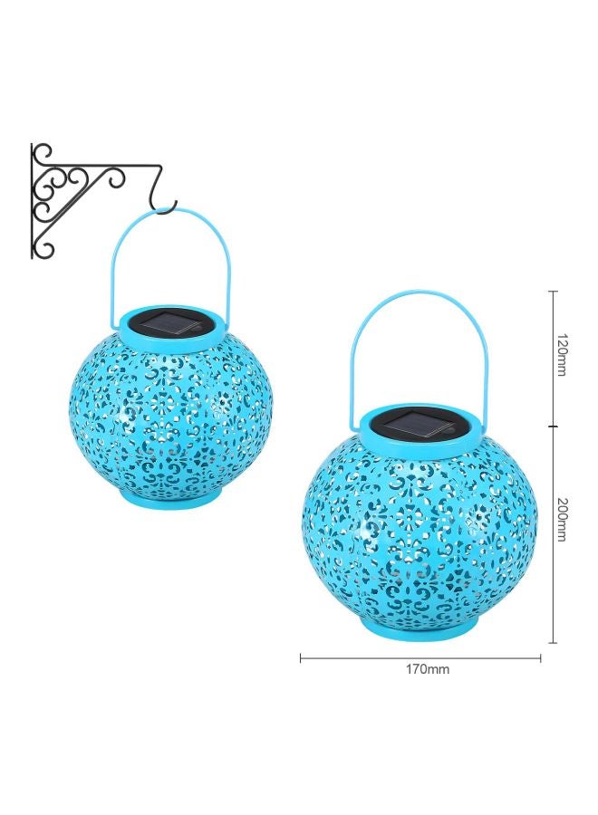 Generic Solar Powered Lantern Blue 28.5x19x19cm  - Image 5