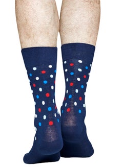 Happy Socks Polka Dot Crew Socks Navy  - Image 2