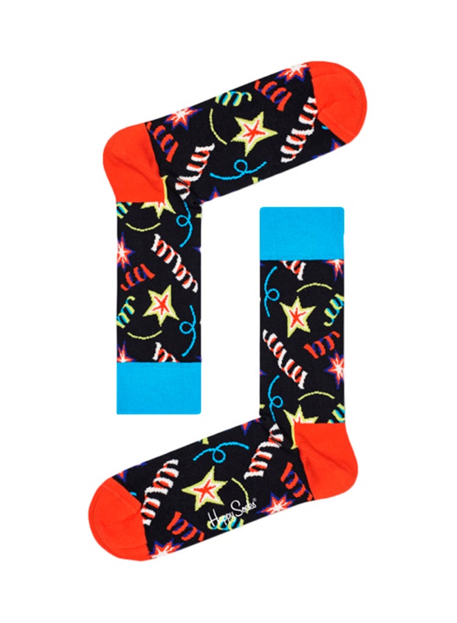 هابي سوكس جوارب لامعة لأعياد الميلاد أسود