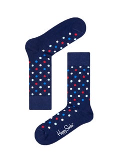 Happy Socks Polka Dot Crew Socks Navy  - Image 1