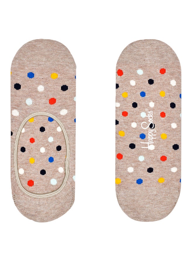 Happy Socks Polka Dot Liner Socks Beige - Image 1