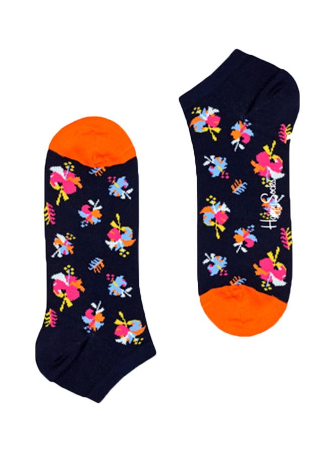 Happy Socks Hibiscus Liner Socks Black