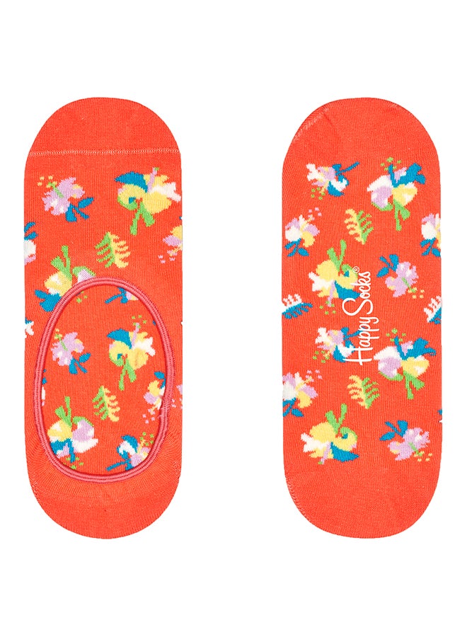 Happy Socks Hibiscus Liner Socks Orange - Image 1