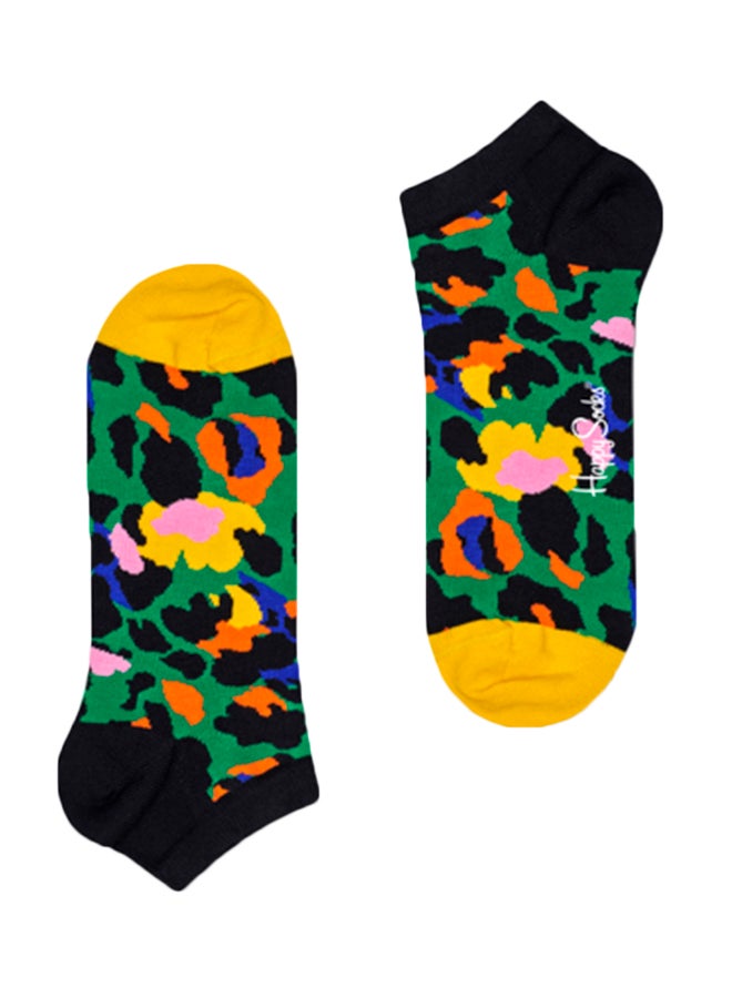 Happy Socks Leopard Liner Socks Green