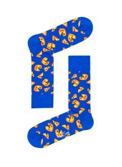 Happy Socks Pizza Crew Socks Blue 
