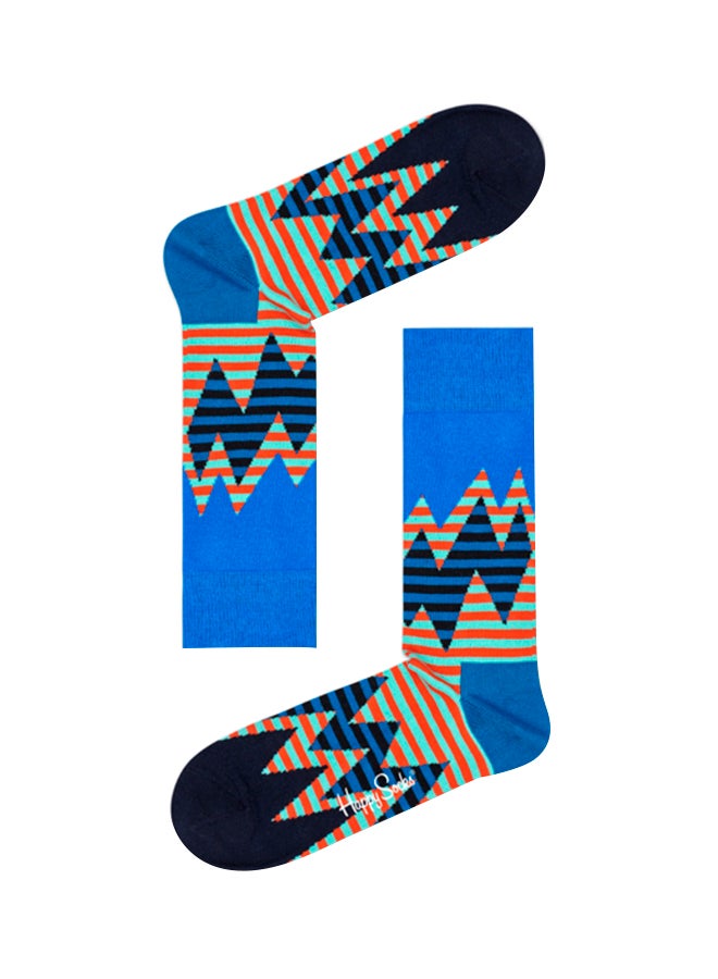 هابي سوكس جوارب مخططة بطبعة شعاب مرجانية أزرق