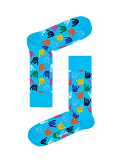 Happy Socks Hang Loose Crew Socks Blue 