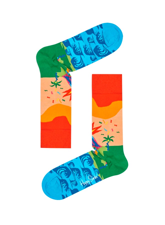 Happy Socks - Tropical Island Crew Socks Multicolour - Image 1