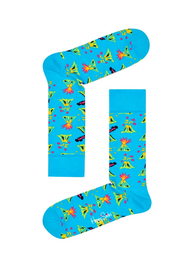 هابي سوكس جوارب مُصممة بطبعة بركان أزرق