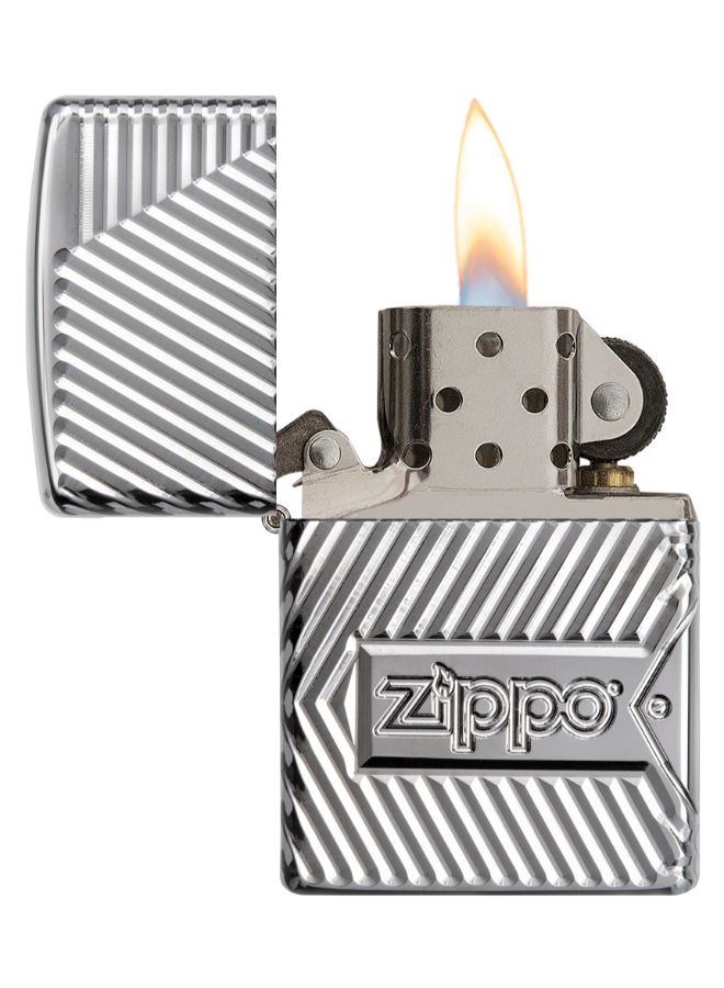 Zippo Bolts Design Gas Lighter Silver - Image 2