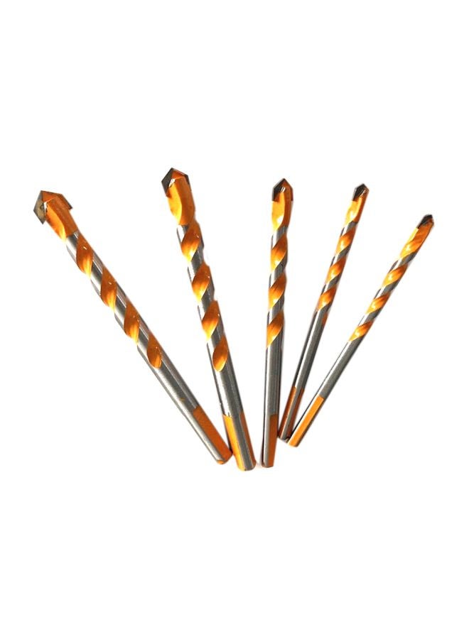 5-Piece Twist Drill Bit Set Orange/Silver 6 mm, 8 mm, 10 mm, 12 mm - Image 1