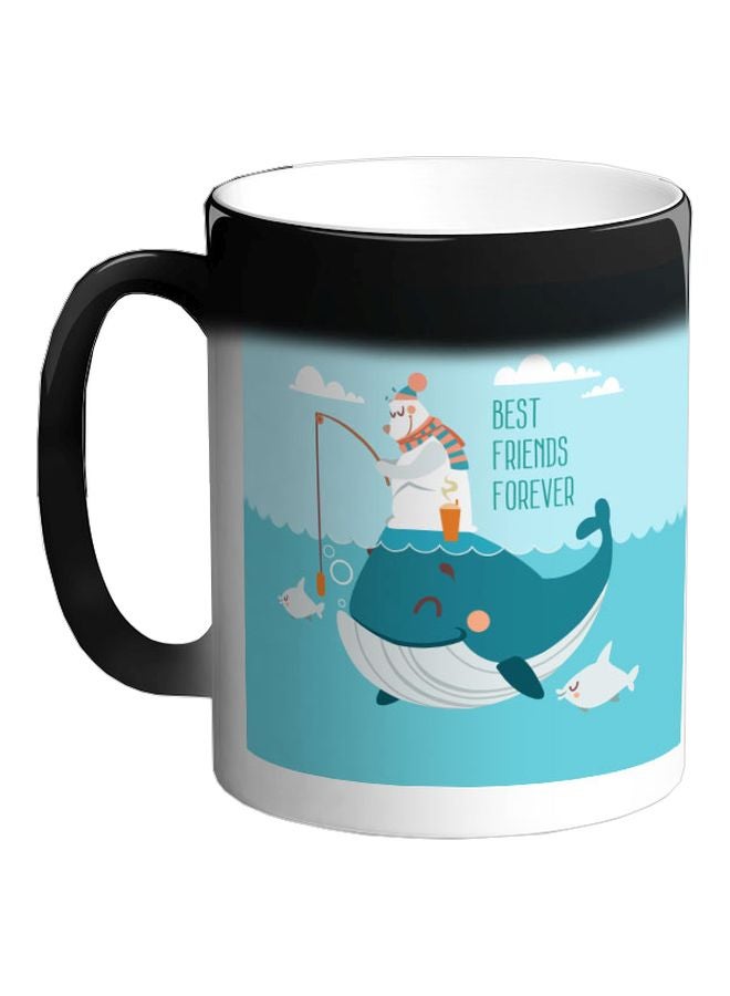 ديكالاك مج قهوة سحري بطبعة عبارة "Best Friends Forever" أسود 325ملليلتر - Image 1