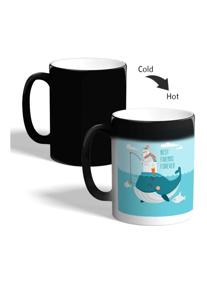 ديكالاك مج قهوة سحري بطبعة عبارة "Best Friends Forever" أسود 325ملليلتر - Image 2