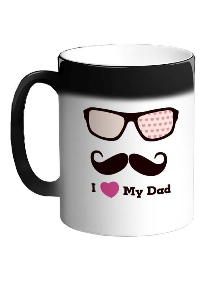 ديكالاك مج قهوة متغير الألوان مطبوع عليه عبارة "I Love My Dad" أسود 325ملليلتر - Image 1