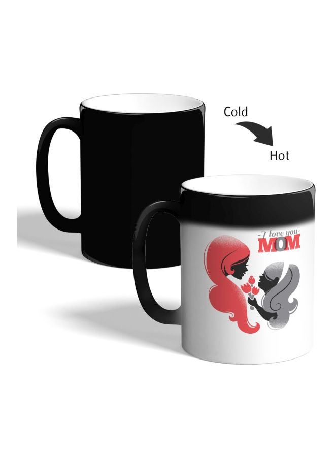 ديكالاك مج قهوة متغير اللون بطبعة عبارة "I Love You Mom" أسود 325ملليلتر - Image 2