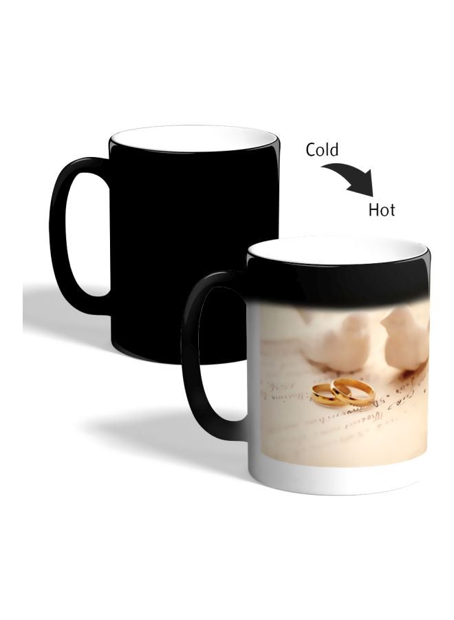 Decalac Engagement Rings Printed Colour Changing Coffee Mug Black 325ml - Image 2
