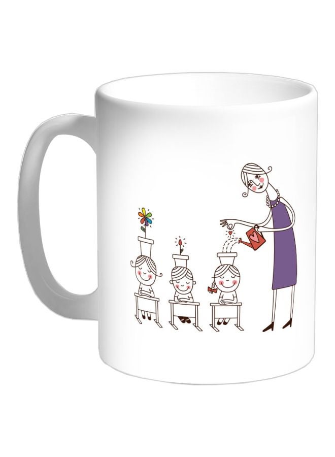Decalac Plant The Seeds Of Love In Children Printed Coffee Mug White/Purple