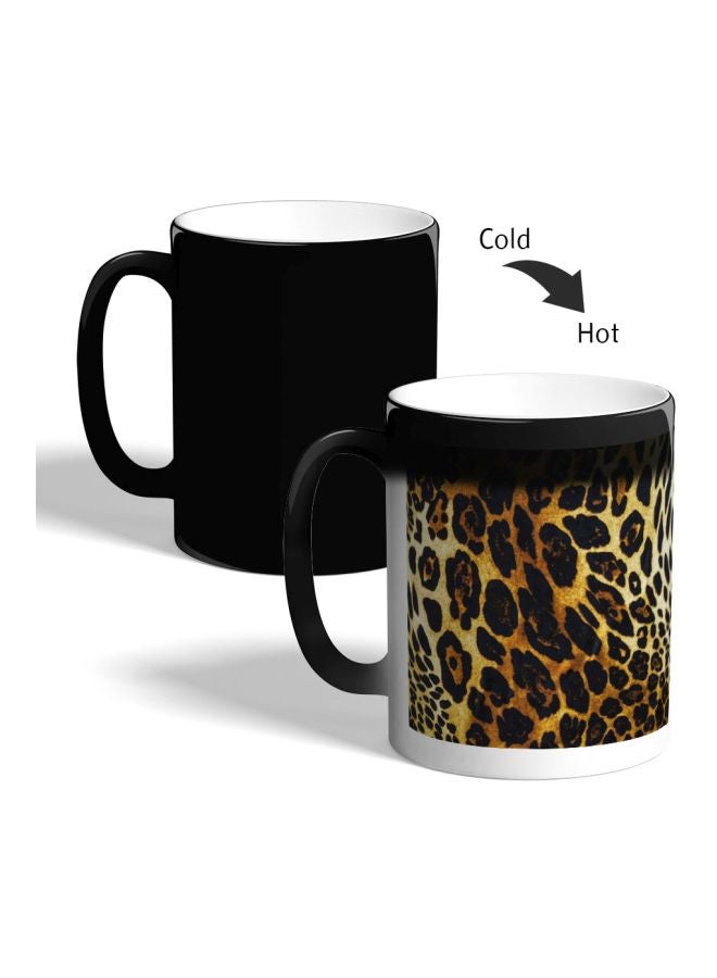 ديكالاك مج قهوة بلون متغير بنمط جلد النمر المرقط أسود 325ملليلتر - Image 2