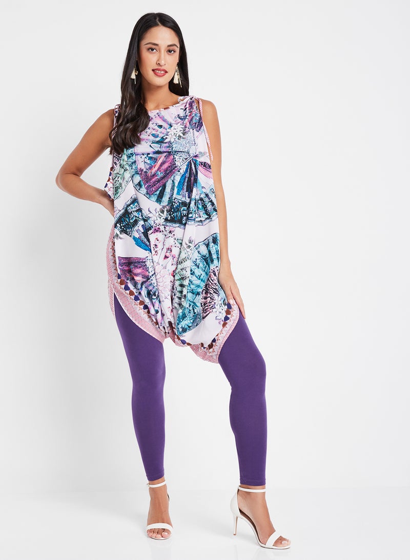 ZYLIST Crystal Embellished Kaftan Multicolour 