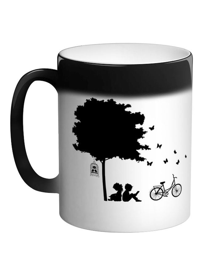 ديكالاك مج قهوة رائع مطبوع عليه لوحة تصميم فنية أسود - Image 1