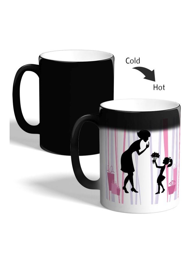 ديكالاك مج قهوة متغير اللون بطبعة بتصميم هدية عيد الأم أسود 325ملليلتر - Image 2