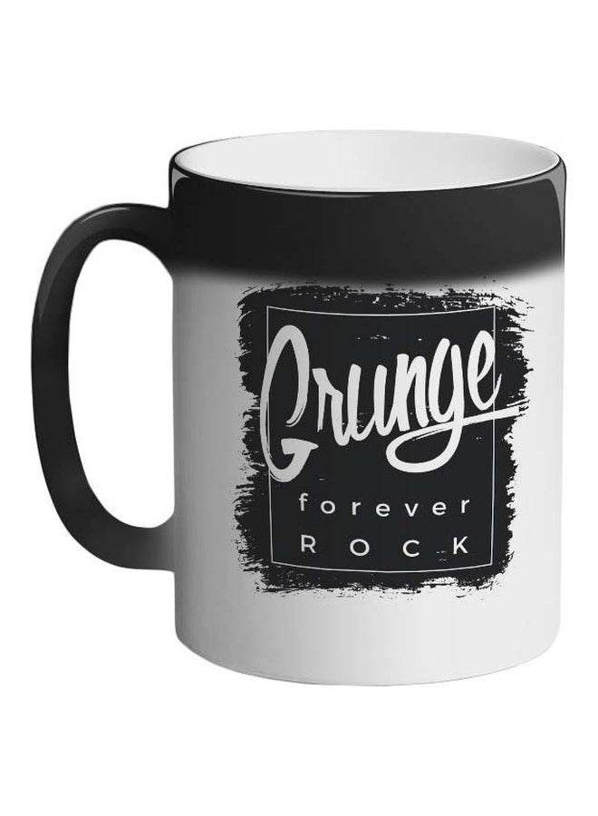 Decalac Grunge Forever Rock Printed Colour Changing Coffee Mug Black 325ml  - Image 1