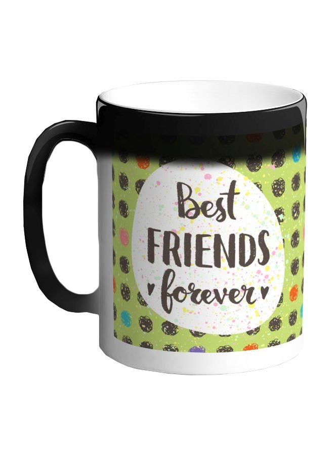 ديكالاك مج قهوة متغير اللون بطبعة عبارة "Best Friends Forever" أسود - Image 1