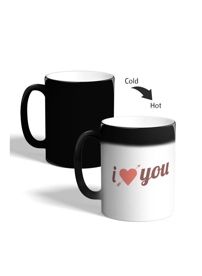 Decalac I Love You Printed Colour Changing Coffee Mug Black  - Image 2