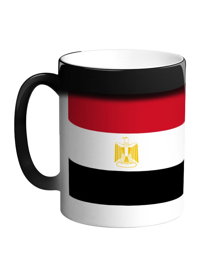 Decalac Egyptian Flag Printed Colour Changing Coffee Mug Black 325ml  - Image 1