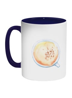 Decalac Cup Of Coffee In A Foam Printed Coffee Mug White/Dark Blue/Beige 