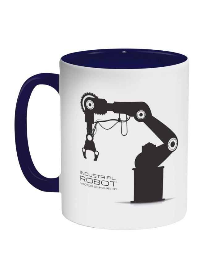 ديكالاك قدح قهوة - روبوت صناعي أبيض/ أزرق داكن/ أسود