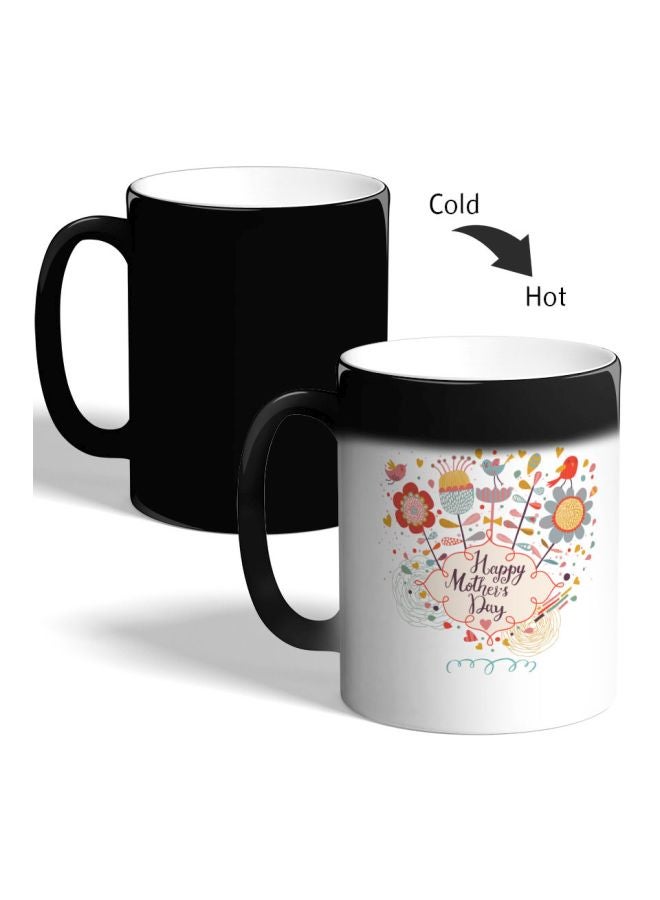 ديكالاك مج قهوة سحري بطبعة عبارة "Happy mothers day" أسود 325ملليلتر - Image 2