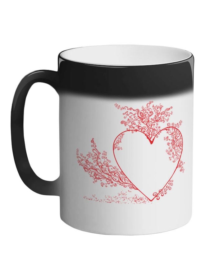 ديكالاك مج قهوة متغير اللون مزين بطبعة رومانسية أسود 325ملليلتر - Image 1