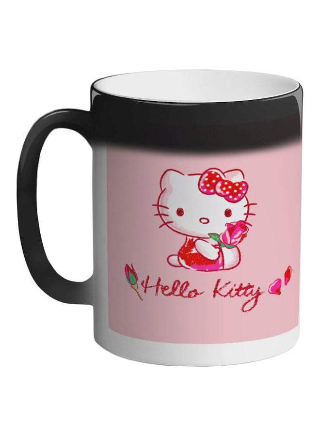 ديكالاك مج قهوة بلون متغير بتصميم شخصية هالو كيتي أسود 325ملليلتر - Image 1