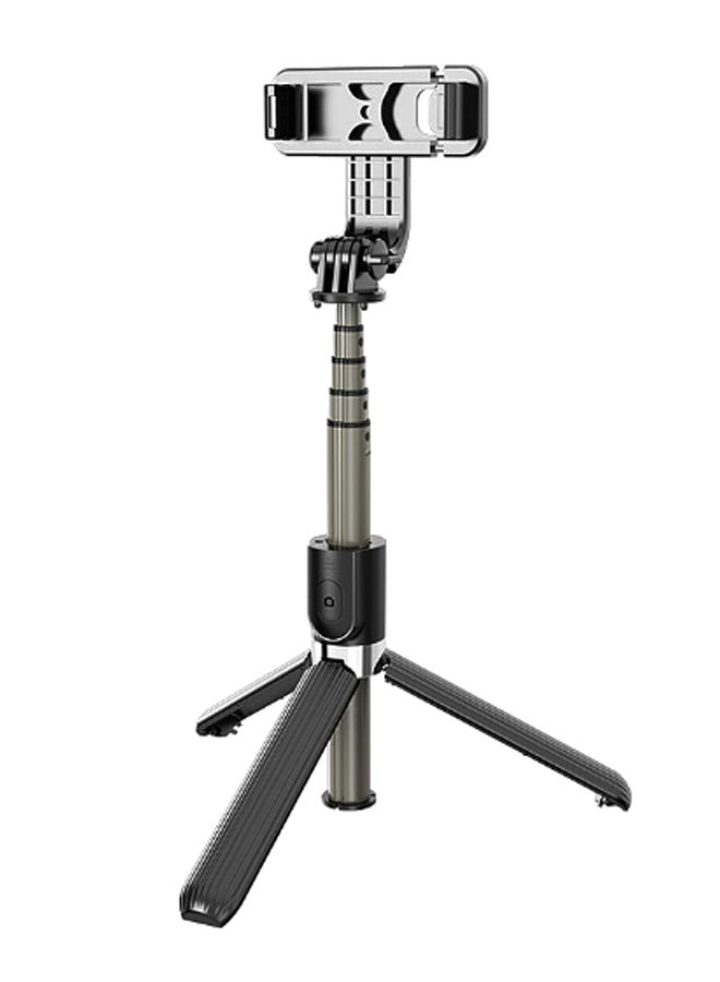 Bluetooth Wireless Foldable Selfie Stick Tripod Black/Silver