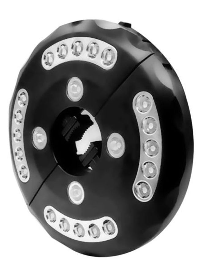 Battery Powered Dimmable 24 Bulb Patio Umbrella Light Black/Silver 16.5 x 16.5cm - Image 1