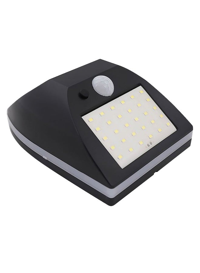 Infrared Body Detection Outdoor Solar Wall Lamp Black/White 12.5 x 9.5cm - Image 1