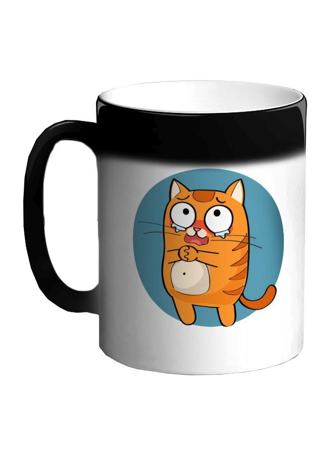 ديكالاك كوب قهوة سحري مطبوع عليه صورة قطة أسود - Image 1