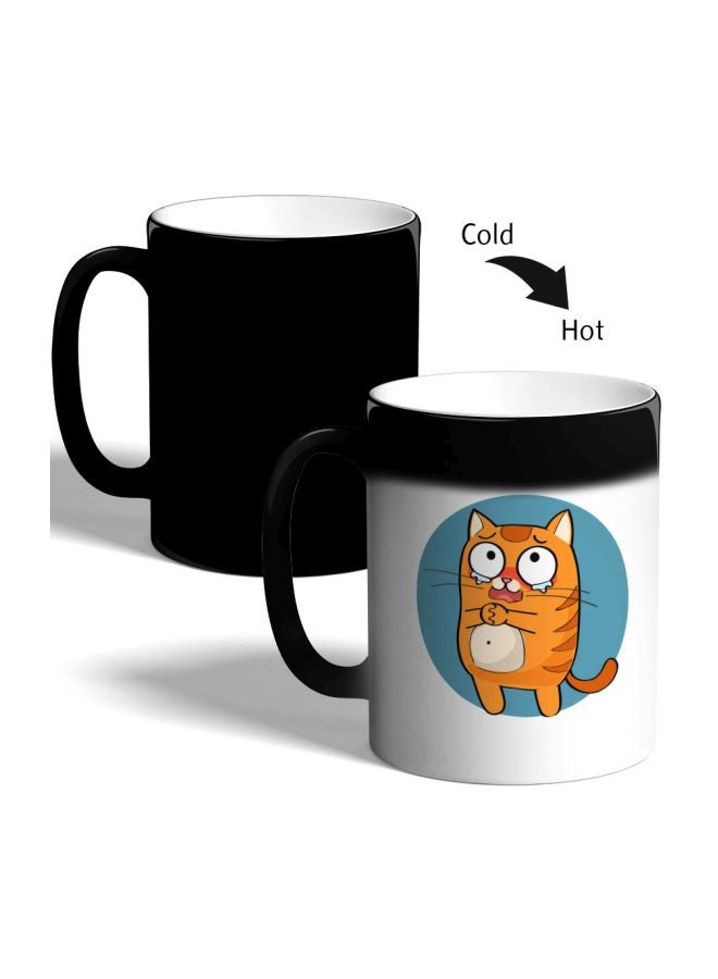 ديكالاك كوب قهوة سحري مطبوع عليه صورة قطة أسود - Image 2