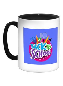 Decalac Back To School Printed Coffee Mug White/Purple/Pink 