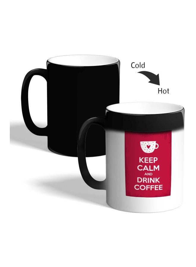 Decalac Keep Calm And Drink Tea Colour Changing Coffee Mug Black 325ml  - Image 2