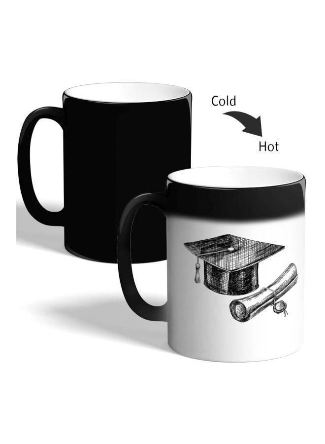 Decalac Graduation Day Logo Printed Colour Changing Coffee Mug Black 325ml - Image 2