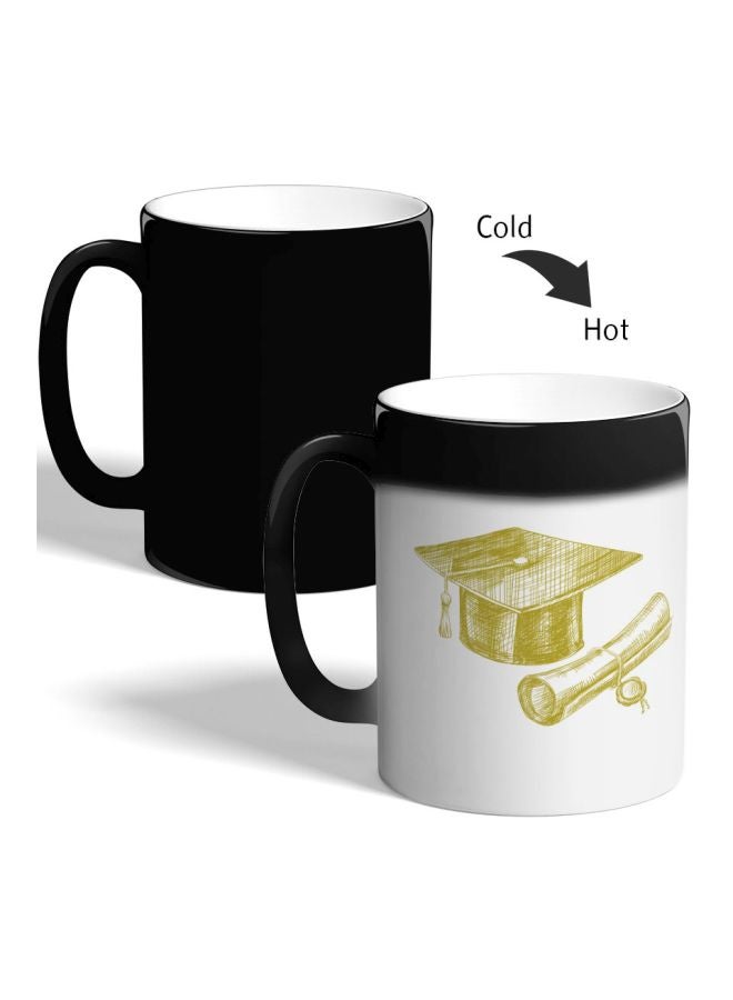 Decalac Graduation Day Logo Printed Colour Changing Ceramic Coffee Mug Black 325ml  - Image 2